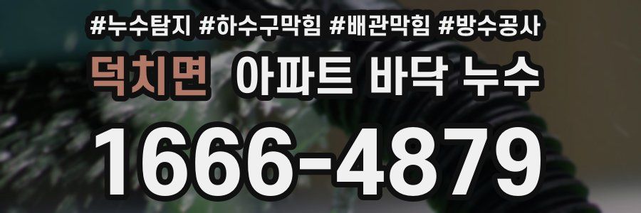 덕치면 아파트 바닥 누수