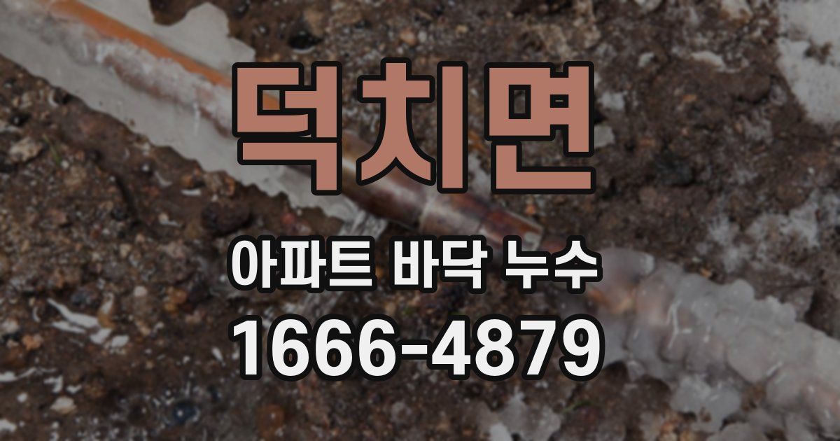 덕치면 아파트 바닥 누수