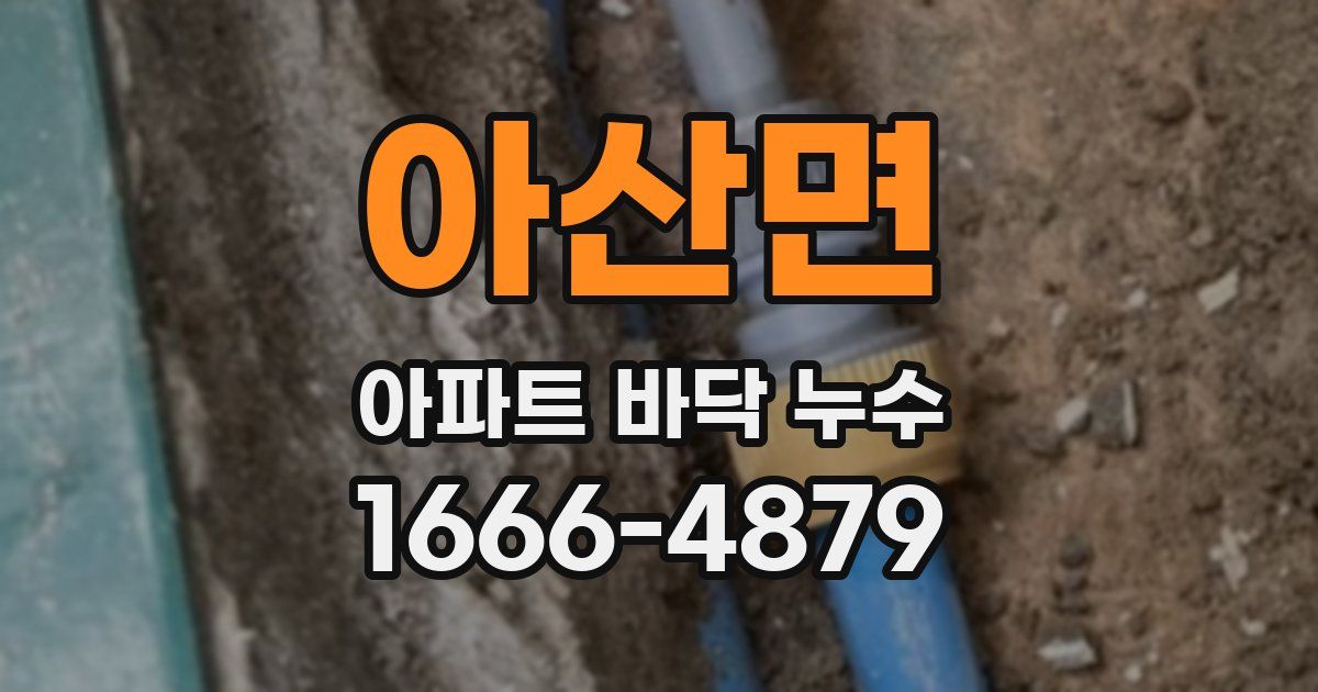 아산면 아파트 바닥 누수