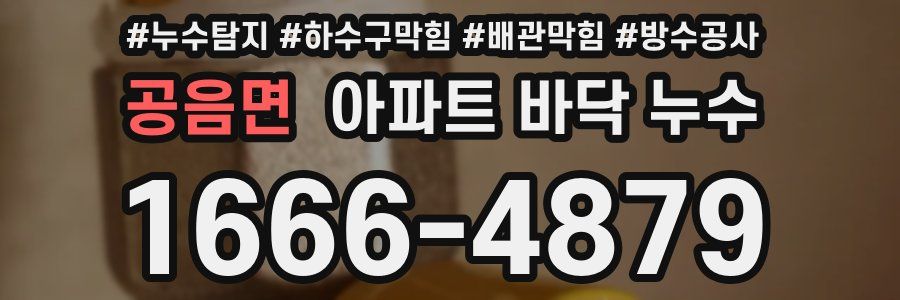 공음면 아파트 바닥 누수