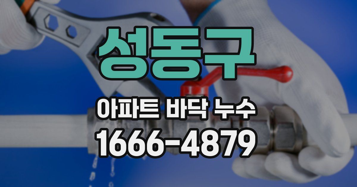 성동구 아파트 바닥 누수