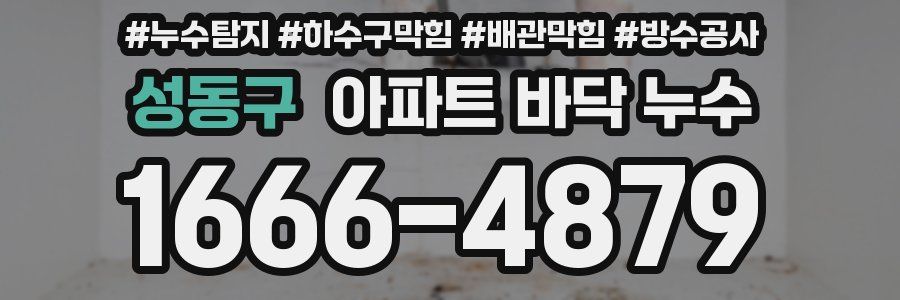 성동구 아파트 바닥 누수