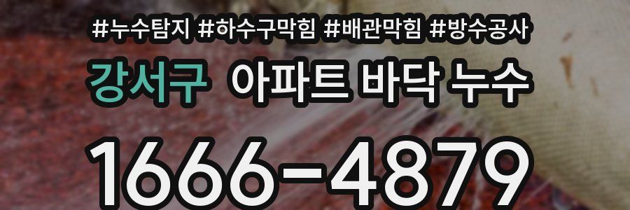 강서구 아파트 바닥 누수