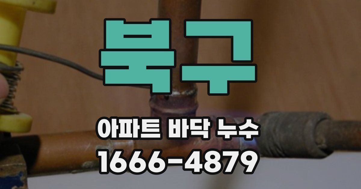 북구 아파트 바닥 누수