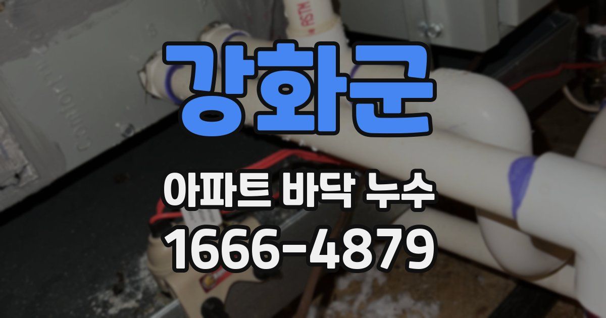 강화군 아파트 바닥 누수