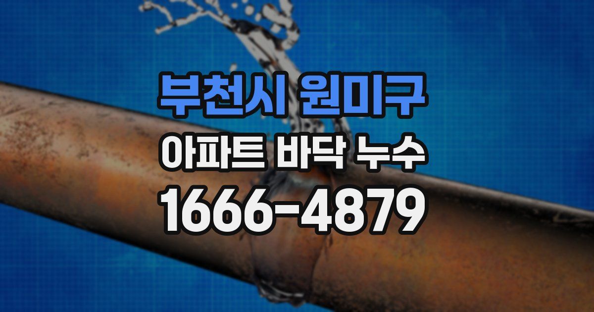 부천시 원미구 아파트 바닥 누수