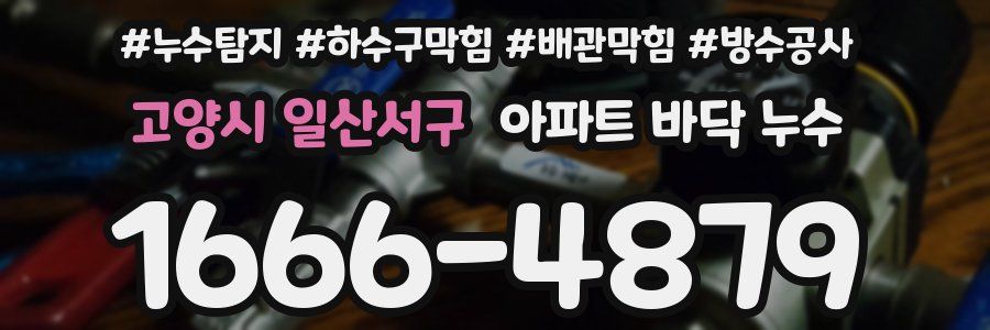 고양시 일산서구 아파트 바닥 누수