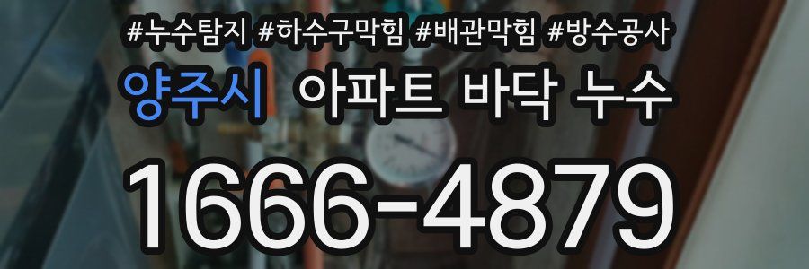 양주시 아파트 바닥 누수