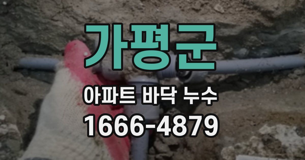 가평군 아파트 바닥 누수