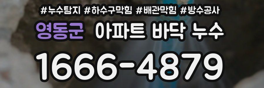 영동군 아파트 바닥 누수