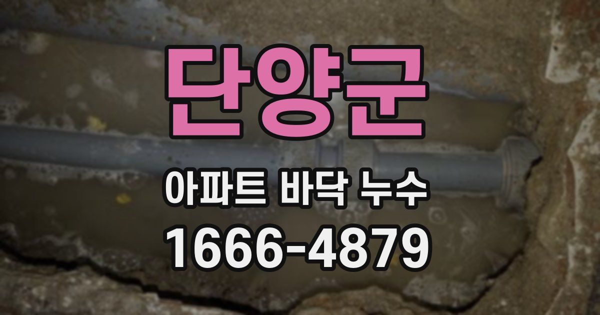 단양군 아파트 바닥 누수