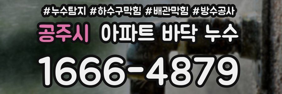 공주시 아파트 바닥 누수