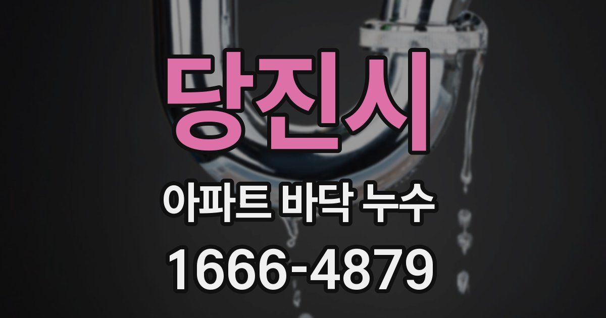당진시 아파트 바닥 누수