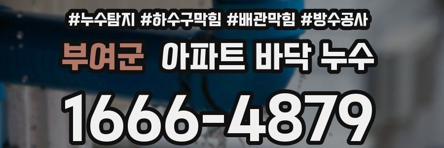 부여군 아파트 바닥 누수