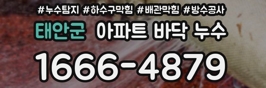 태안군 아파트 바닥 누수