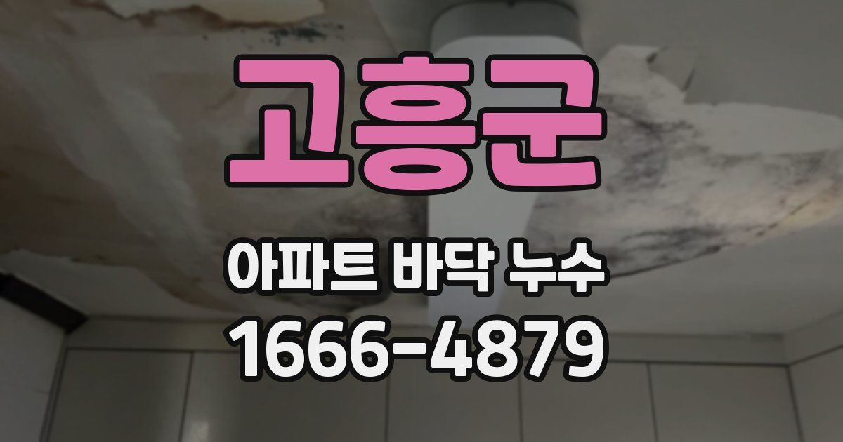 고흥군 아파트 바닥 누수