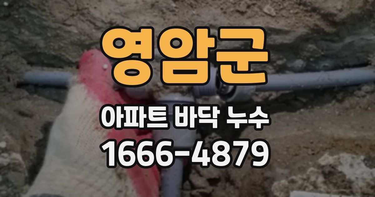 영암군 아파트 바닥 누수