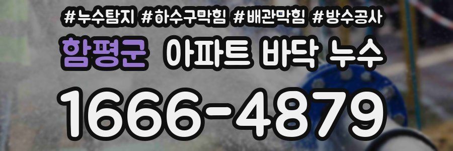 함평군 아파트 바닥 누수