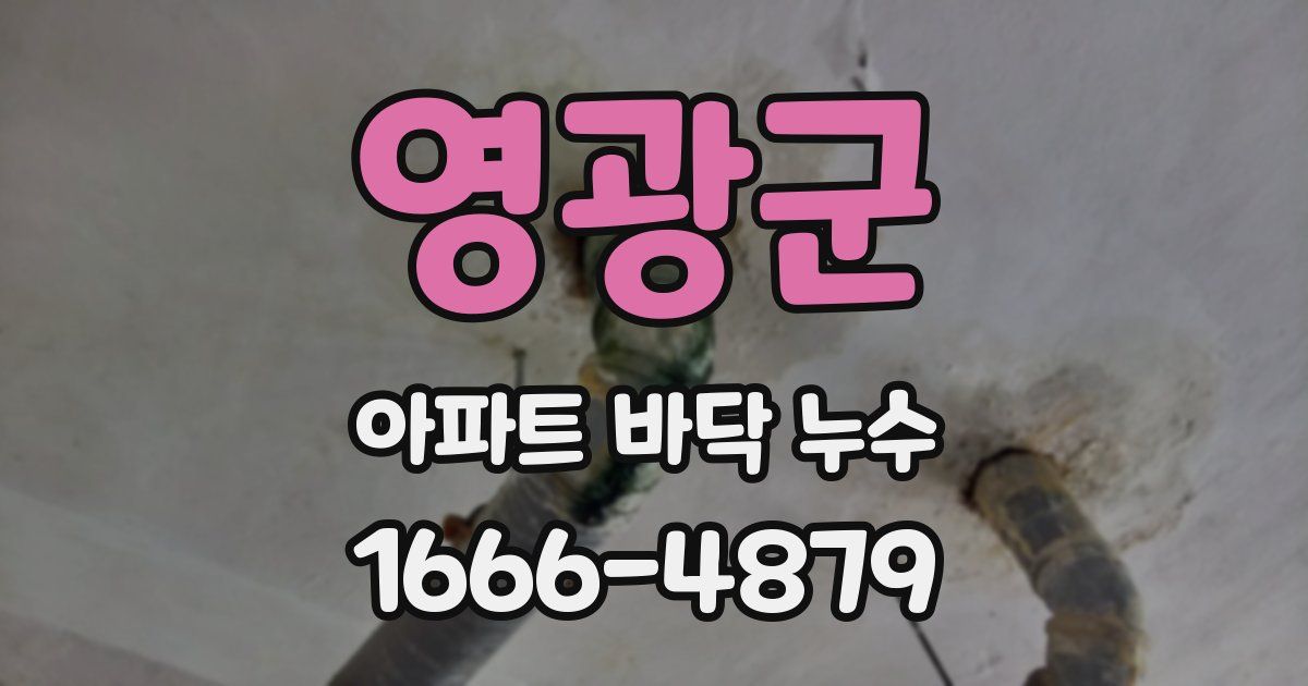 영광군 아파트 바닥 누수
