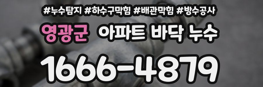 영광군 아파트 바닥 누수