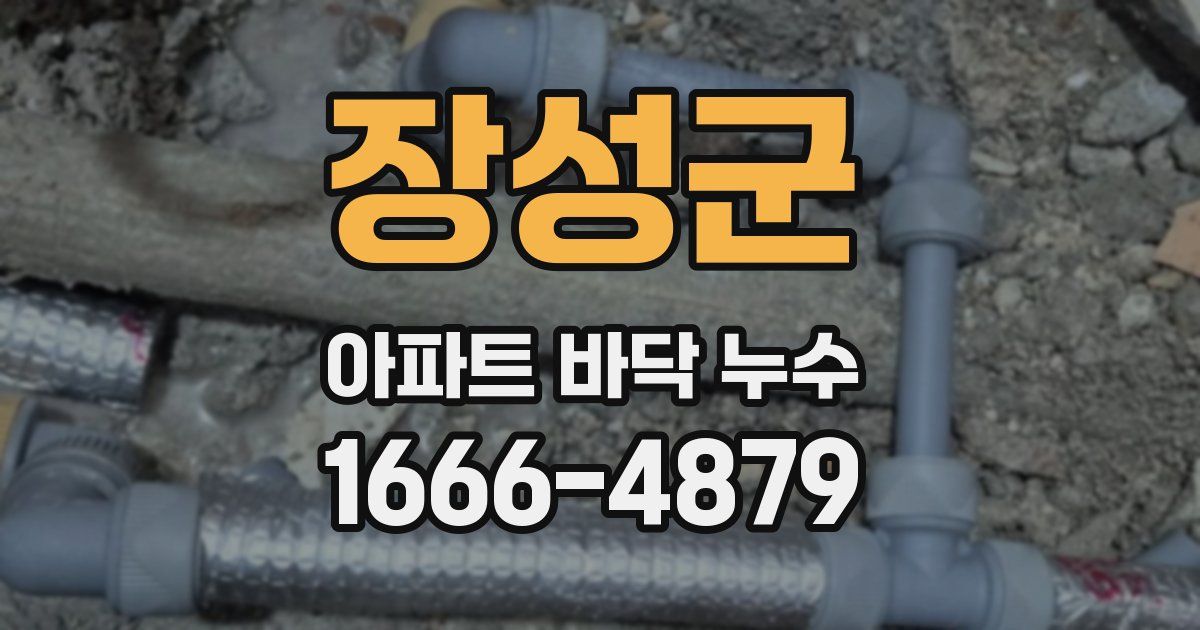 장성군 아파트 바닥 누수