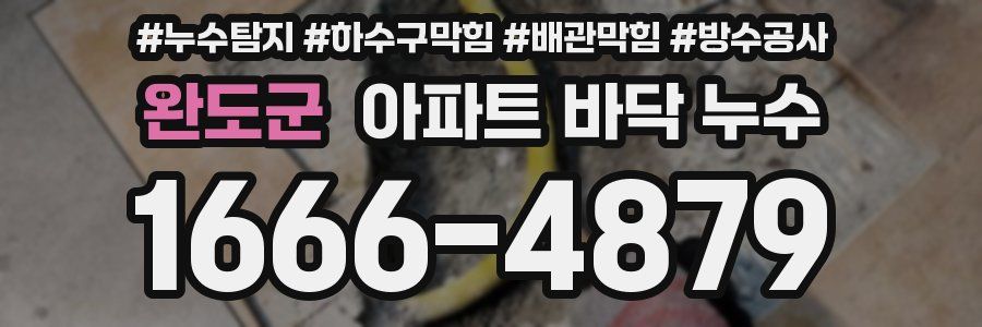 완도군 아파트 바닥 누수