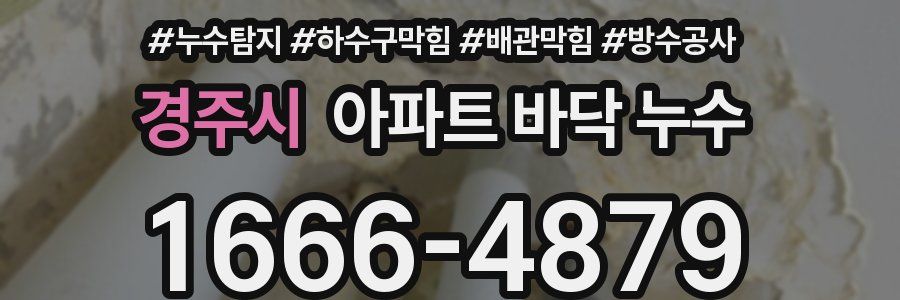 경주시 아파트 바닥 누수