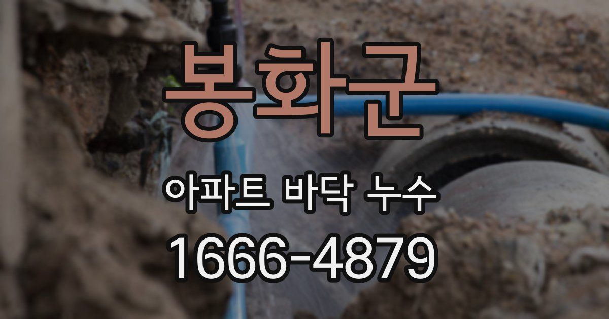 봉화군 아파트 바닥 누수