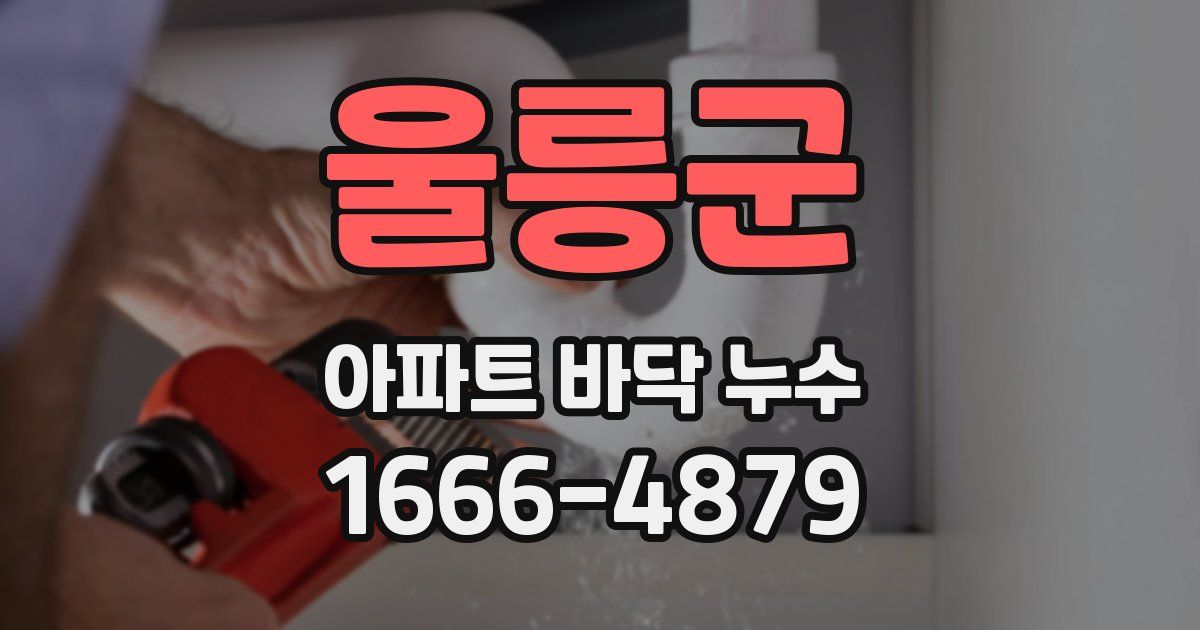 울릉군 아파트 바닥 누수
