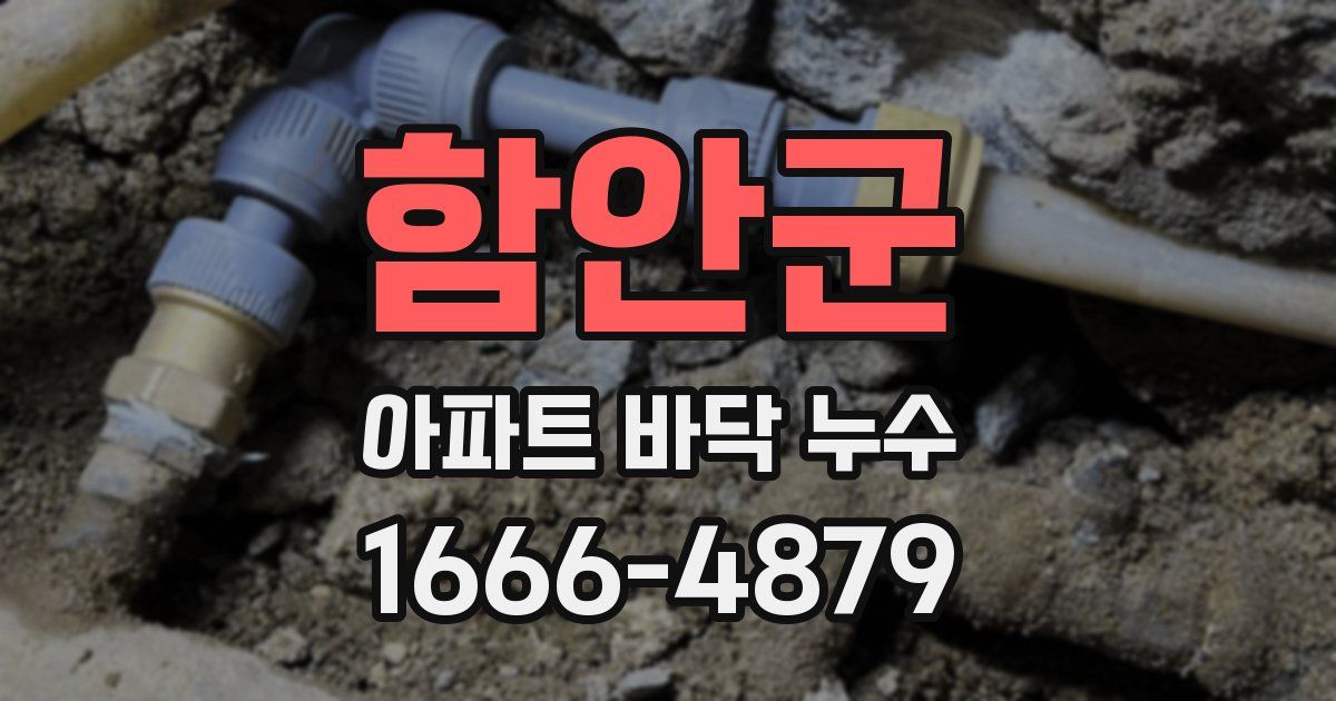 함안군 아파트 바닥 누수