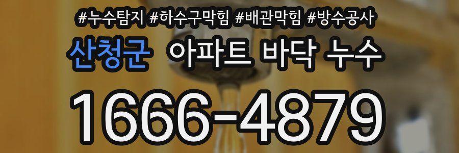산청군 아파트 바닥 누수