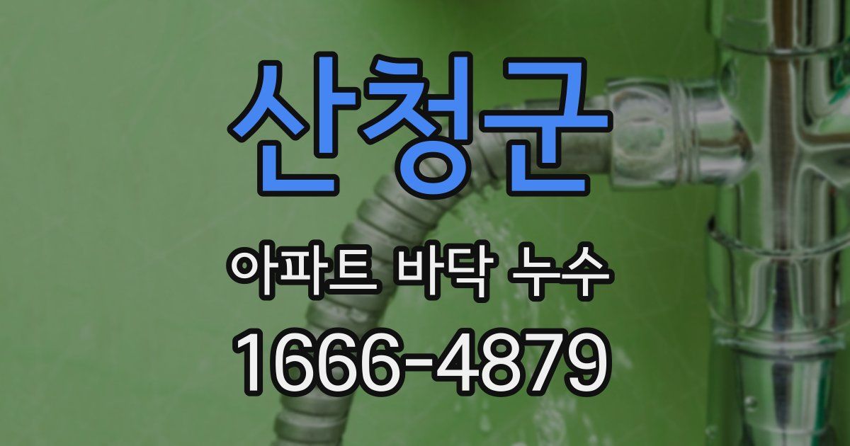 산청군 아파트 바닥 누수