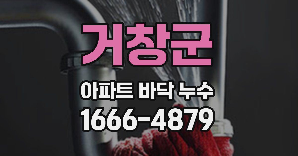 거창군 아파트 바닥 누수