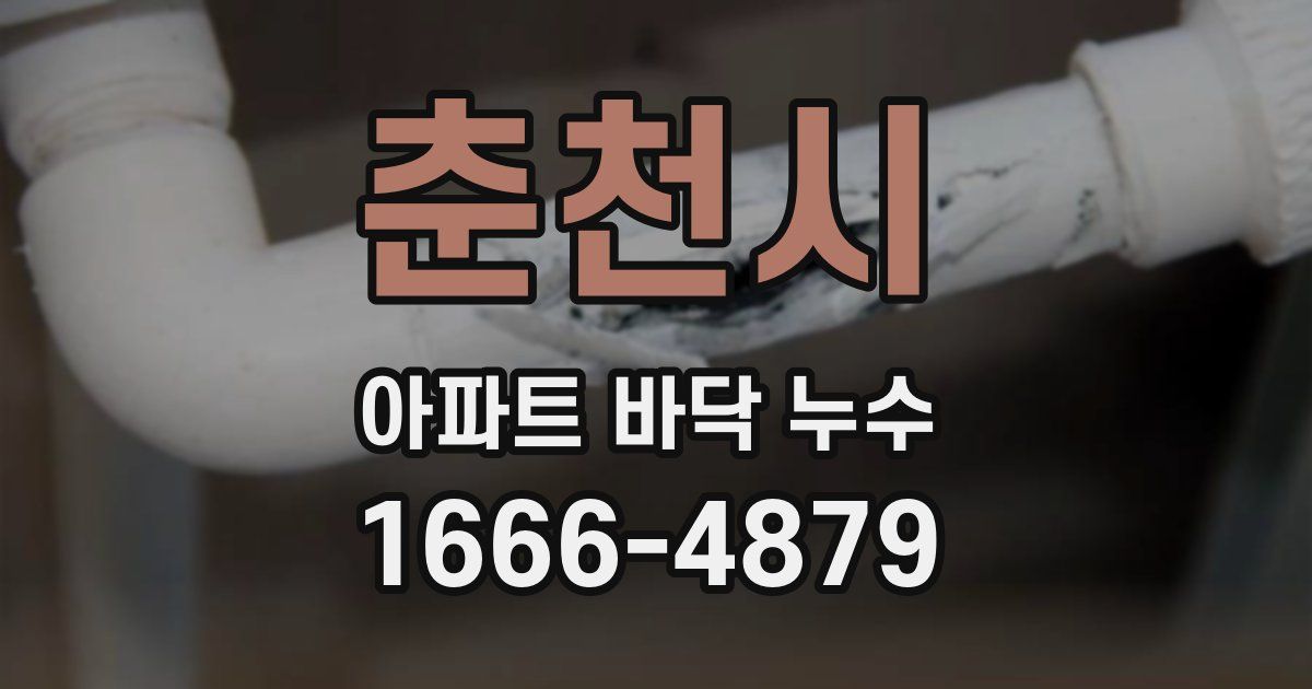 춘천시 아파트 바닥 누수