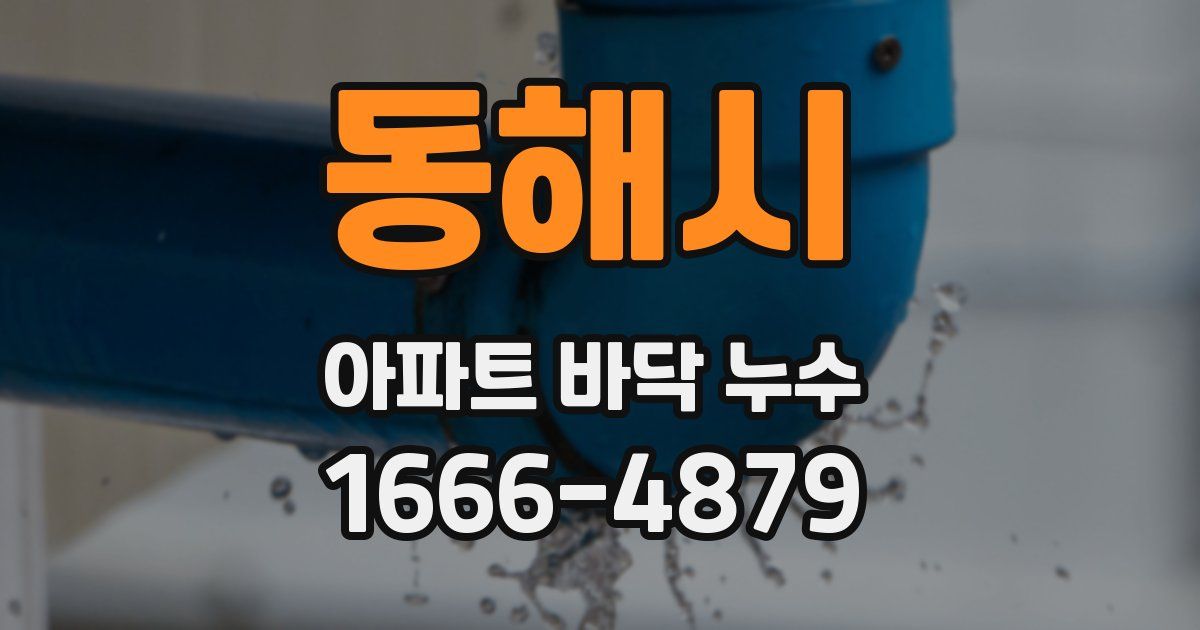 동해시 아파트 바닥 누수