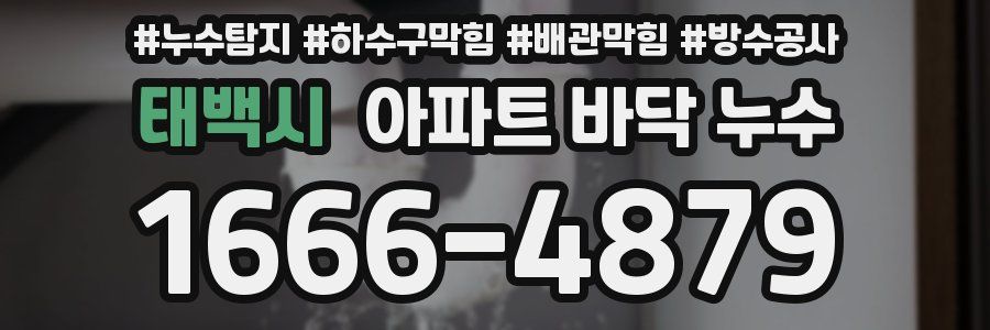 태백시 아파트 바닥 누수