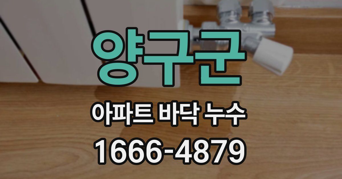 양구군 아파트 바닥 누수