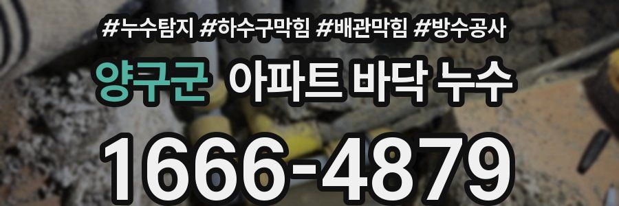 양구군 아파트 바닥 누수