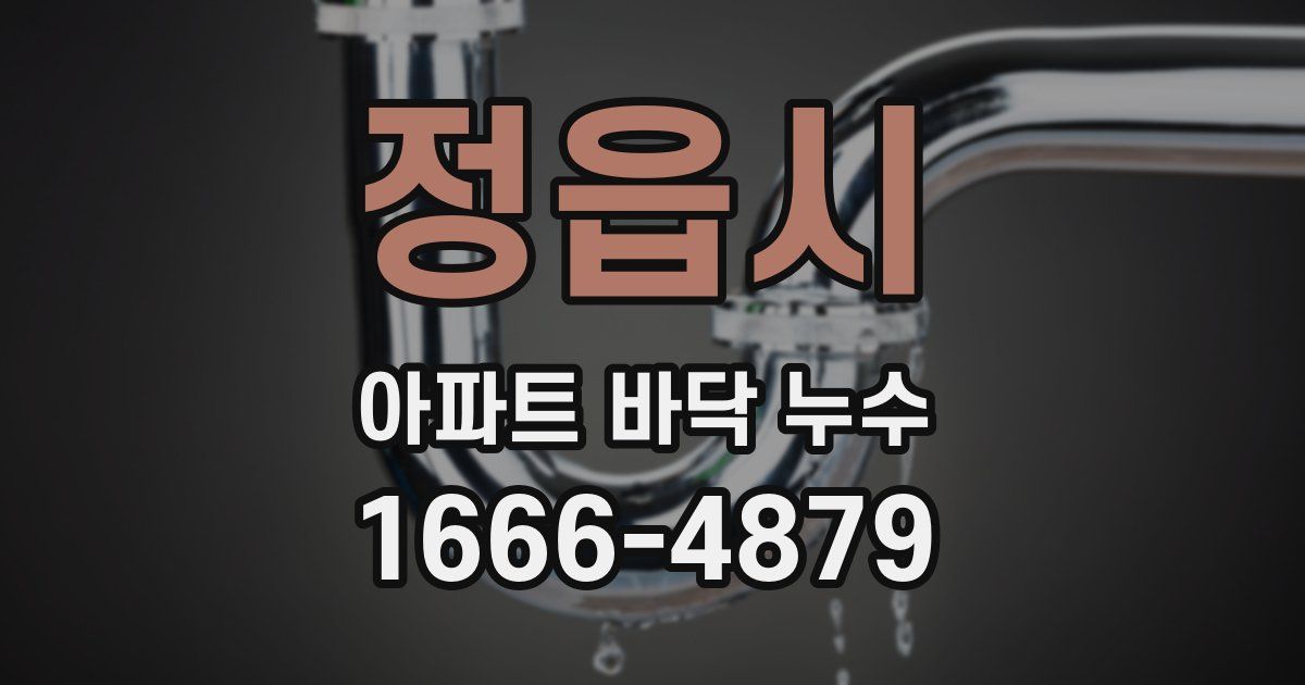 정읍시 아파트 바닥 누수