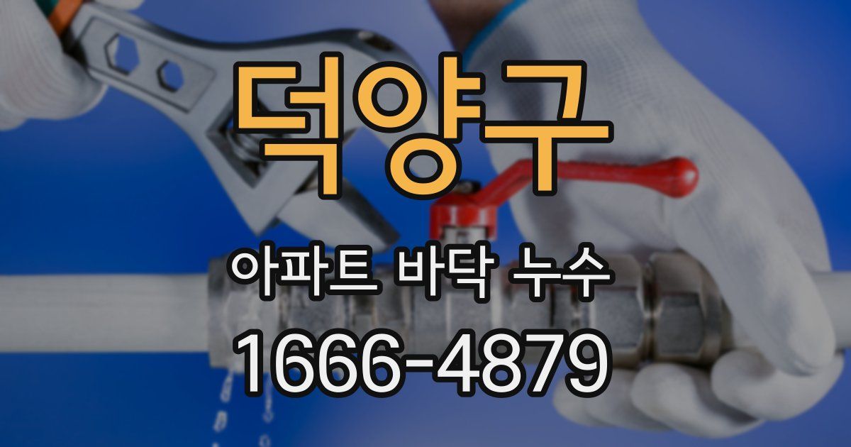 덕양구 아파트 바닥 누수