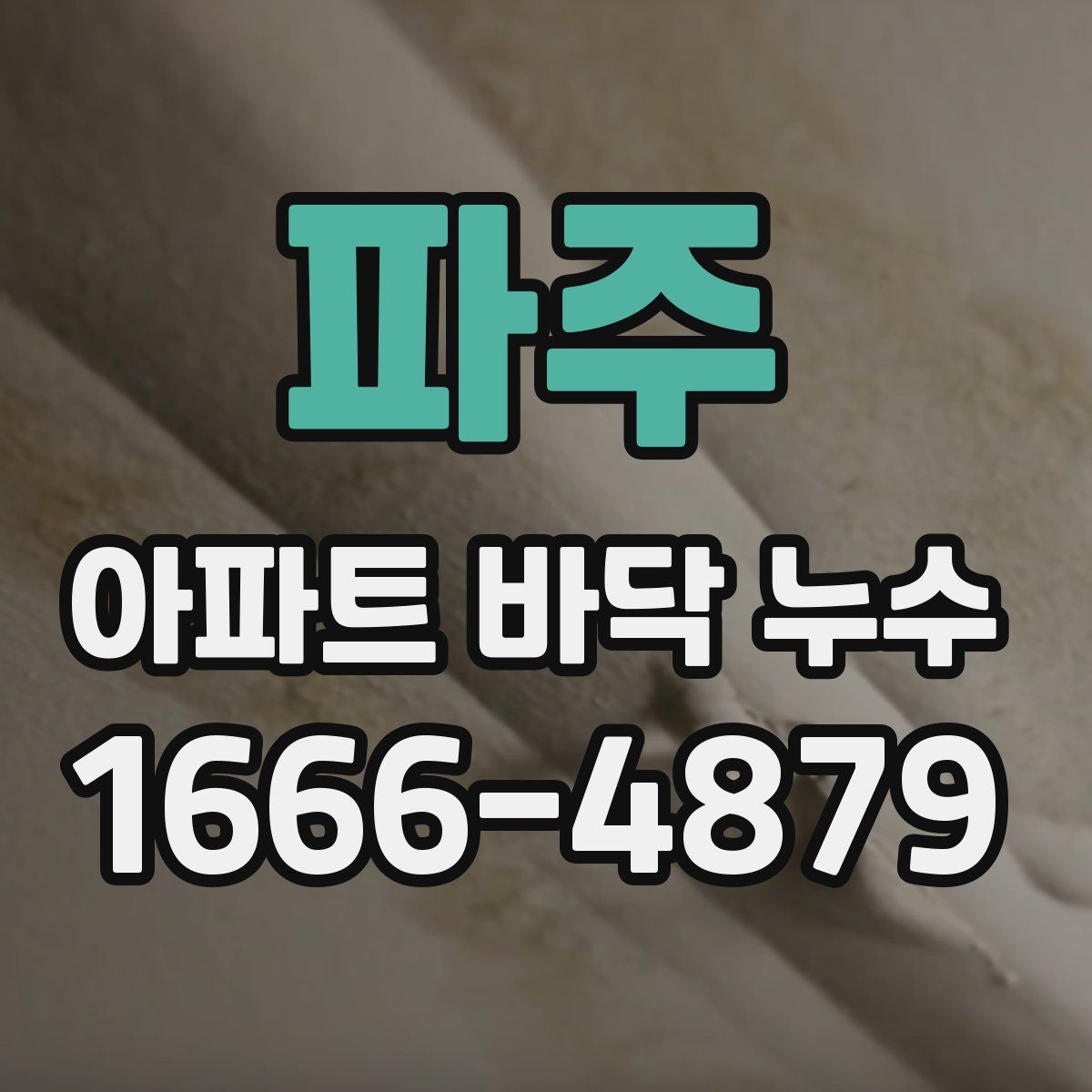 파주 아파트 바닥 누수
