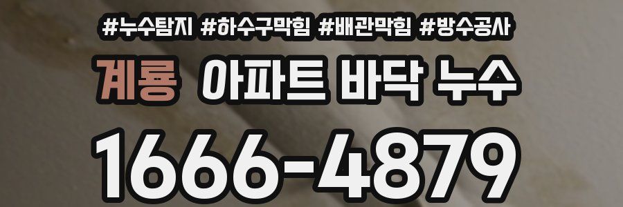 계룡 아파트 바닥 누수