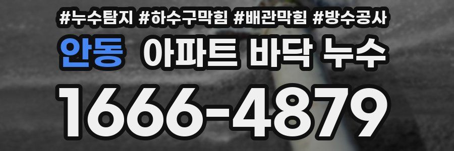 안동 아파트 바닥 누수