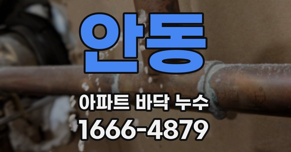 안동 아파트 바닥 누수