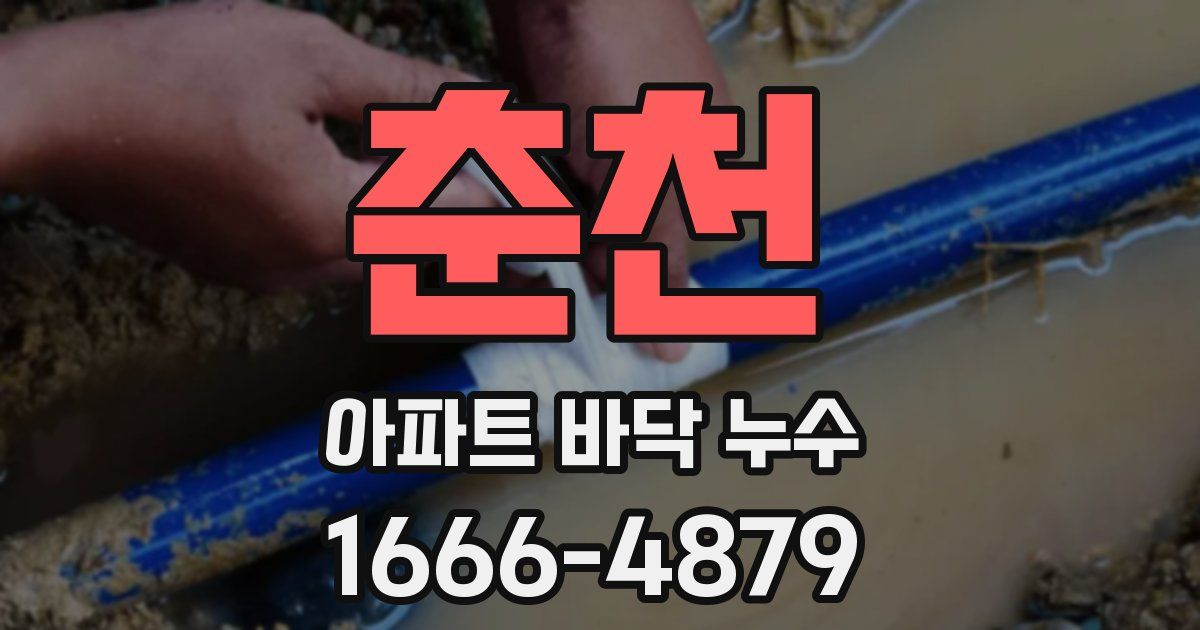 춘천 아파트 바닥 누수