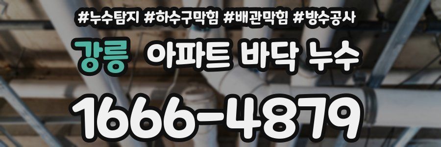 강릉 아파트 바닥 누수