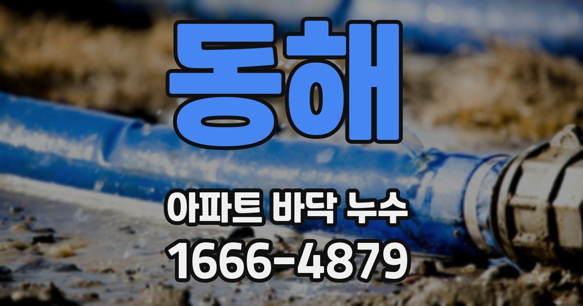 동해 아파트 바닥 누수