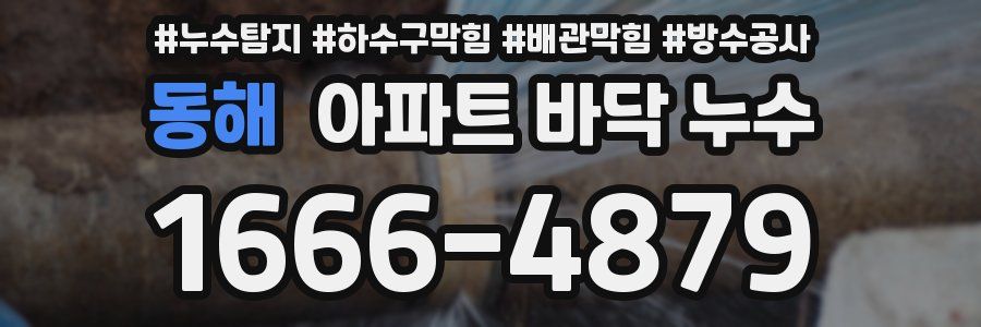동해 아파트 바닥 누수