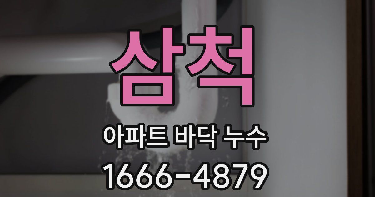 삼척 아파트 바닥 누수