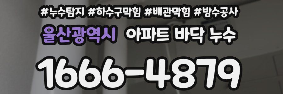 울산광역시 아파트 바닥 누수